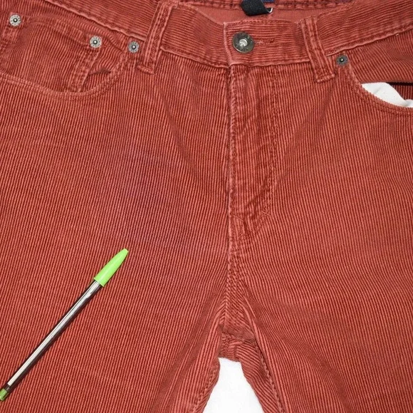 GAP Factory Mens Corduroy Pants Sz 32/30 Straight Fit 100% Cotton 5 Pocket Rust - Picture 16 of 16